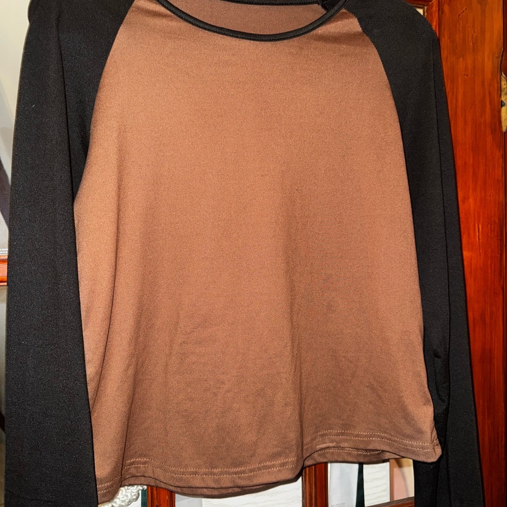 Brown and Black Women's Shirt